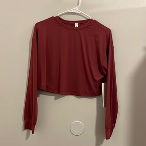 Lululemon muscle love long sleeve in mulled wine